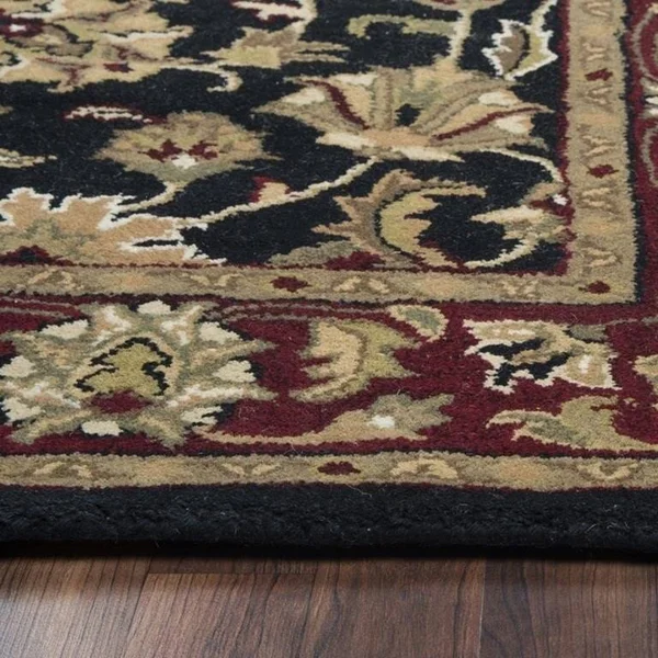 Sareena Black 3& x 5& Hand-Tufted Rug- SE1000