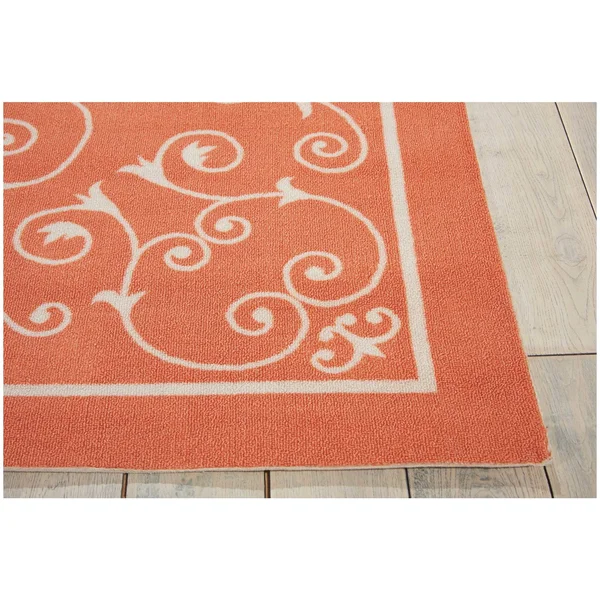 Nourison Home & Garden Area Rug - Orange, 5&3x22 x 7&5x22