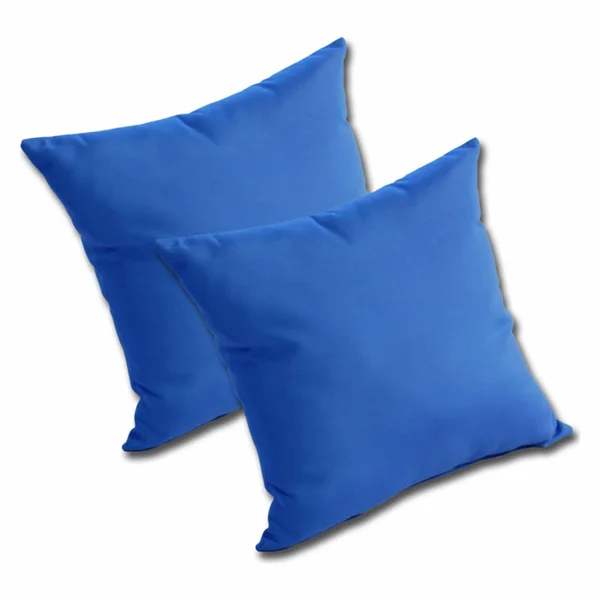 Comfort Classics Indoor/Outdoor Sunbrella Throw Pillow - Set of 2 Pacific Blue