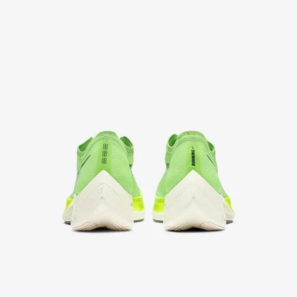 Nike Mens ZoomX Vaporfly Next% Racing Flats - Electric Green/Black/Guava Ice - Size 9.0