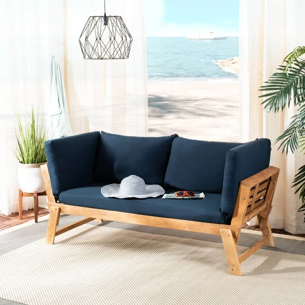 Safavieh Tandra Modern Contemporary Daybed, Natural, Navy