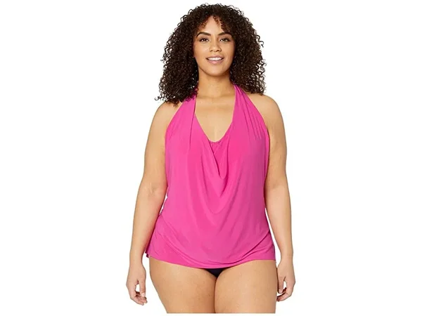 Plus Size Women's Magicsuit Sophie Underwire Tankini Top - 18W, Rose