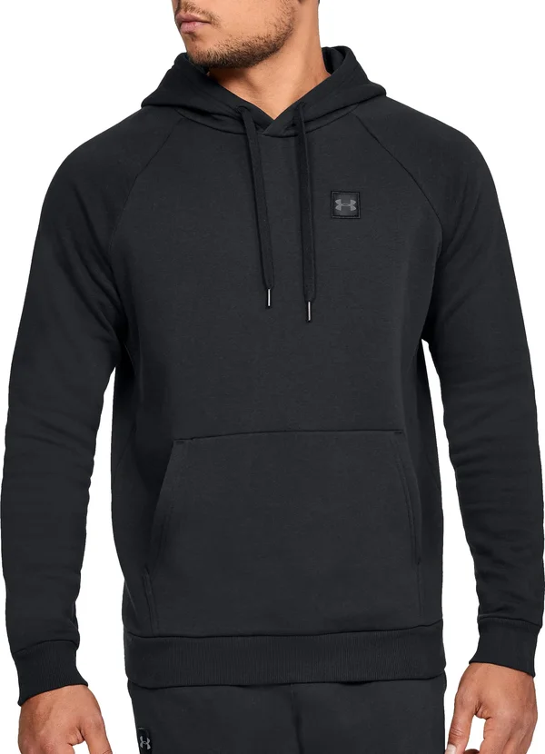 Under Armour Men's Rival Fleece Camo Logo Hoodie - Black, SM
