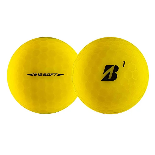 Bridgestone Golf Series E12 3-Piece Distance Golf Balls 1 Dozen - Yellow (6 Pack)