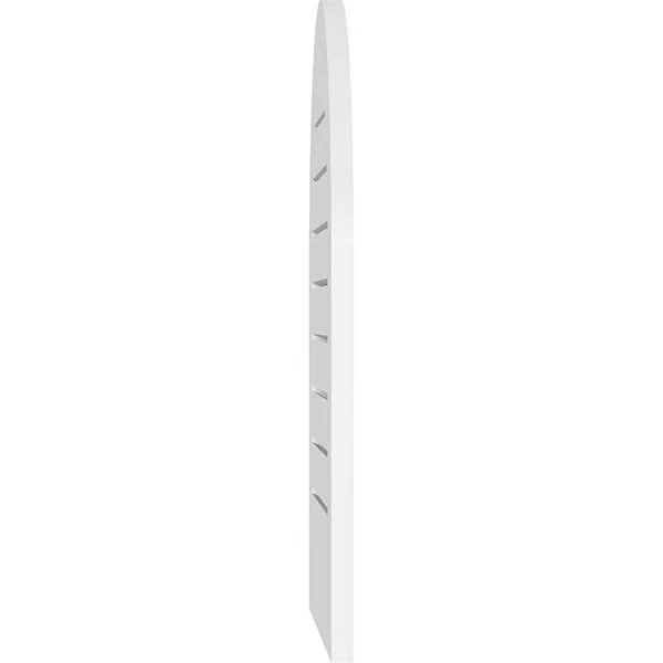 Ekena Millwork GVPRT42X3601SF 42x22W x 36x22H Round Top Surface Mount PVC Gable Vent: Functional, w/ 3-1/2x22W x 1x22P Standard