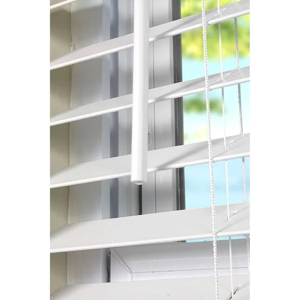 Arlo Blinds White Cordless Faux Wood Blinds with 2 in. Slats 70.25 in. W x 73 in. L
