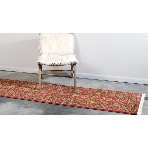 Unique Loom Edinburgh Red 10 ft Runner Area Rug