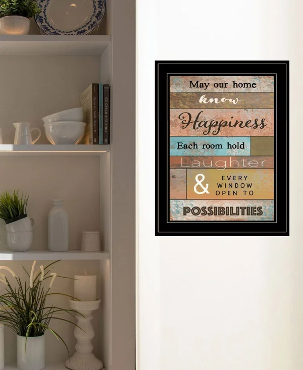 Trendy Decor 4U Our Home by Karen Tribett Framed Art with Black Frame