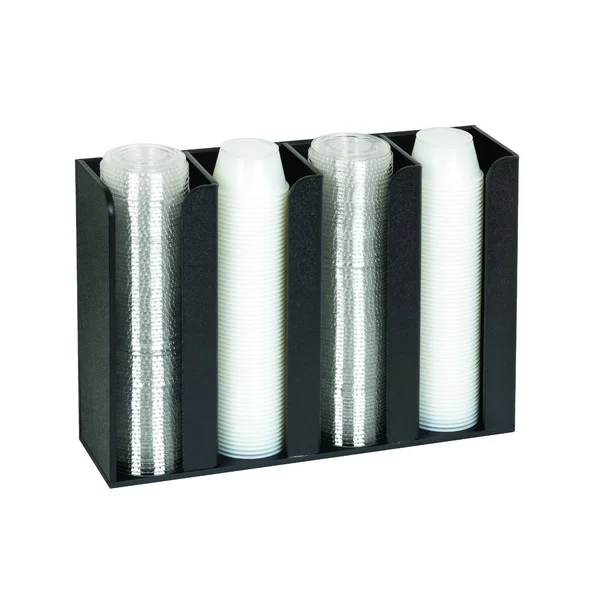 Dispense-Rite CTCO-4BT - Portion Cup & Lid Organizer - Countertop or Wall Mount