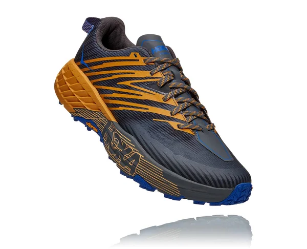 Hoka Men's Speedgoat 4 Castlerock/Golden Yellow, 15