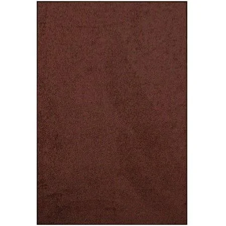 Modern Plush Solid Color Rug - Chocolate - 12& x 13&, Pet and Kids Friendly Rug. Made in USA, Rectangle, Area Rugs Great for Kids