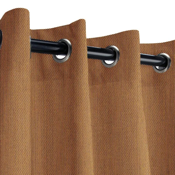 Sunbrella Canvas Cork Outdoor Curtain with Nickel Grommets 50 in. x 120 in.