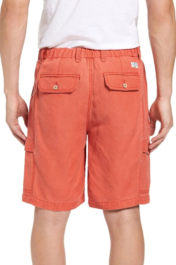 Tommy Bahama Linen The Dream Cargo Shorts, Mens, S, Lentil