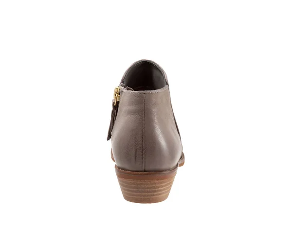 SoftWalk Women's Rocklin Boot, Size: 9.5, Light Grey Leather