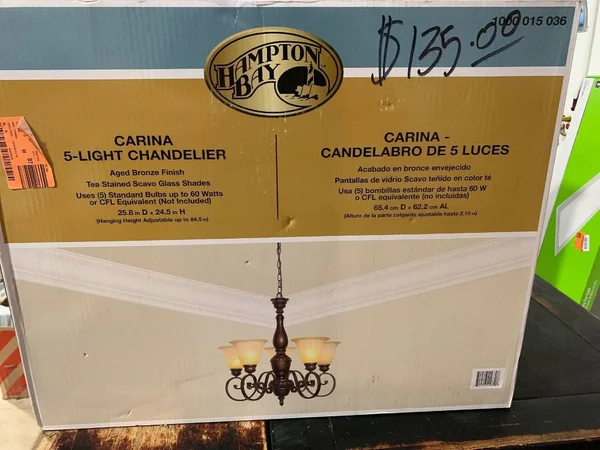Hampton Bay - Carina 5-Light Aged Bronze Chandelier (1000015036)