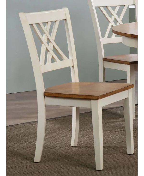 Iconic Furniture Company Double X-Back Dining Chairs, Set of 2 - Caramel
