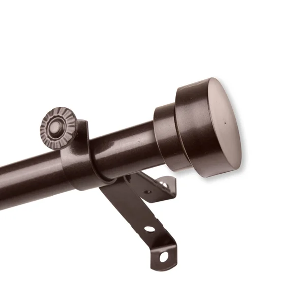InStyleDesign Bowler Adjustable Curtain Rod Satin Nickel 28-48 inch
