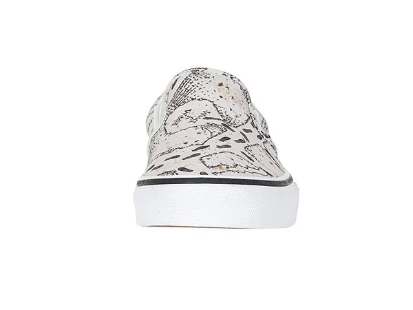 Vans x Harry Potter Marauders Map Classic Slip-On Shoes - White Combo - 8.5