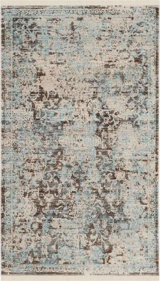 Safavieh Vintage Persian VTP417T 5&0x22 x 7&6x22 Brown, Light Blue Area Rug