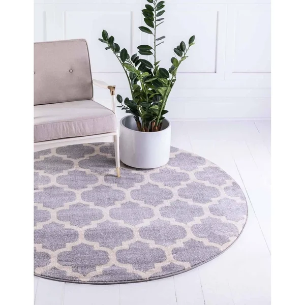 Unique Loom Casino Sofia Area Rug - Light Blue - 9& x 12&