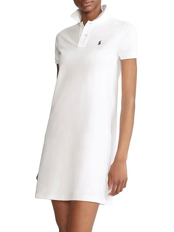 Ralph Lauren Women's Cotton Mesh Polo Dress - Size M in White