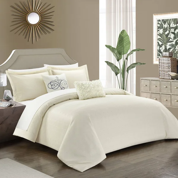 Chic Home Ellie 5 Piece Pleated Comforter Set (Beige - Twin)