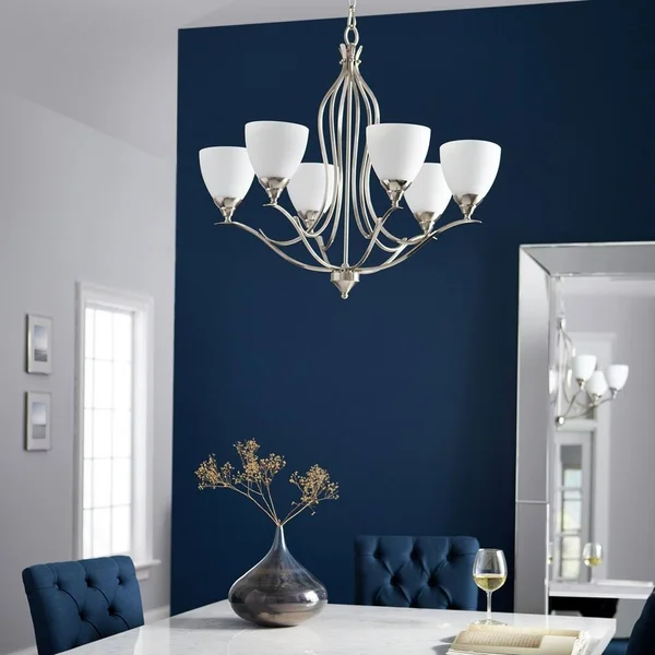 Quorum Flora 6-Light Chandelier Aged Brass 614-6-80