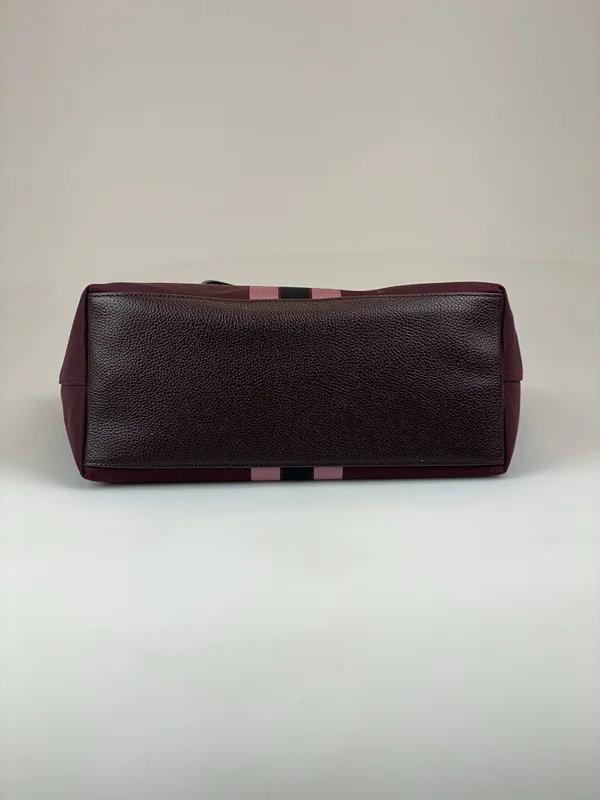 Coach Horse and Carriage Jacquard City Tote Oxblood