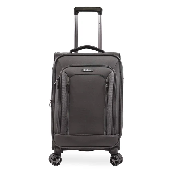Brookstone Luggage Elswood Spinner Suitcase, Dark Charcoal, Carry-On (21-inch)