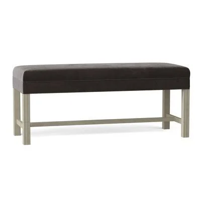 Dwight Upholstered Bench Fairfield Chair Body Fabric: 9953 Mink - Leg Color: Espresso