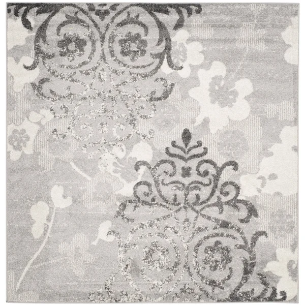Safavieh ADR114B Adirondack Silver, Ivory Area Rug - 10& x 10& Square