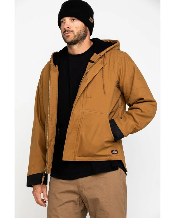 Dickies Men's Duck Flex Mobility Jacket, TJ376, Brown Duck