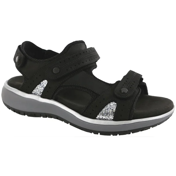SAS Embark - Women's Adjustable Sandal - Nero 12 Narrow