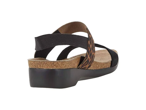 Munro Pisces Black Leopard Sandal (Women) 10.5 - WW, Black Leopard