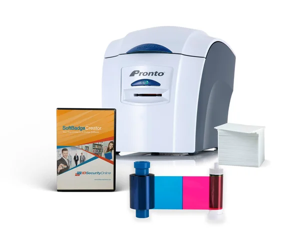Pronto Single Sided Photo ID Printer with Bundle