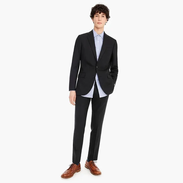 J.Crew Mens Ludlow Essential Slim-Fit Pant in Stretch Four-Season Wool (Size 34x34)