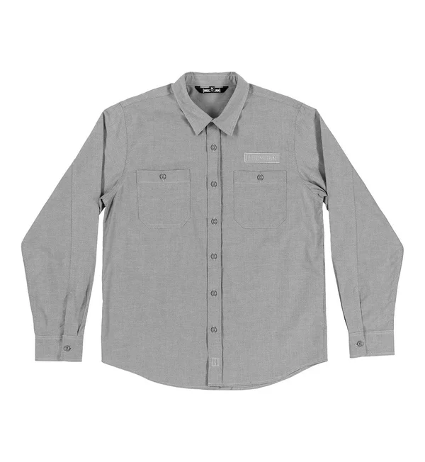 Donut Garage Woven LS, Size: 2XL, Gray