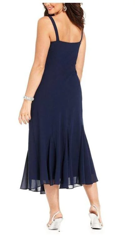 Ru0026M Richards Women's Plus Size Beaded Jacket Dress - Mother of The Bride Dresses - 22W Navy, Blue
