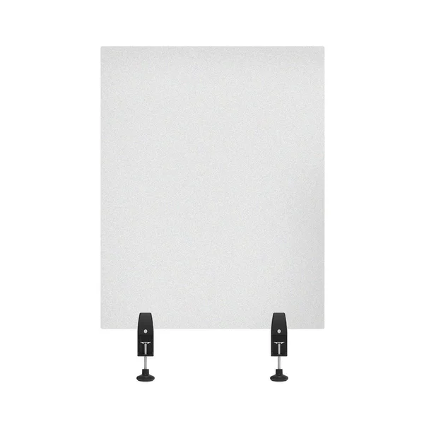 Office Accents Antimicrobial Desktop PANEL, Protective Acrylic Shield & Sneeze Guard Desk Divider, Clamp-On - Frosted - 24x2