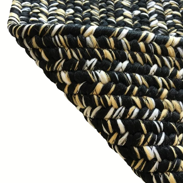 Capel Rugs Navy Gold 3& x 5& Team Spirit Braided Rug