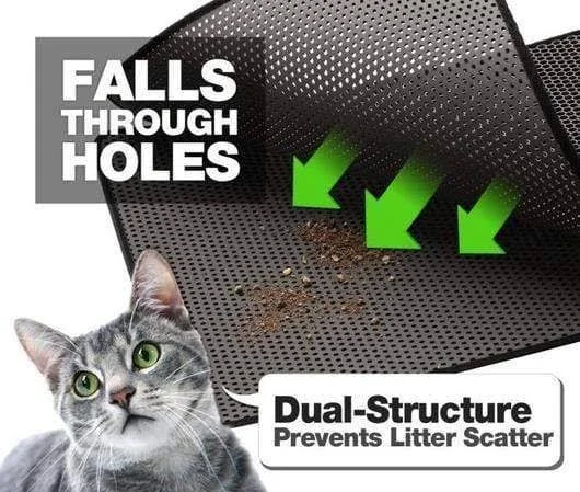Leos Paw Waterproof Cat Litter Mat 22x27.5in, 55x70cm, Gray