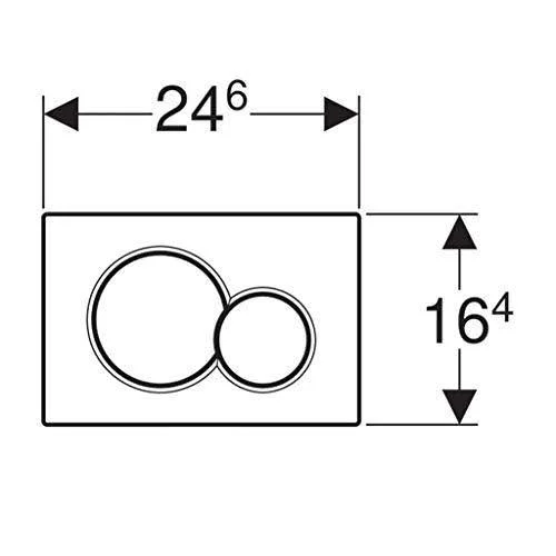 Geberit 115.770 Sigma 01 Dual-Flush Actuator PLATE, Matte Chrome