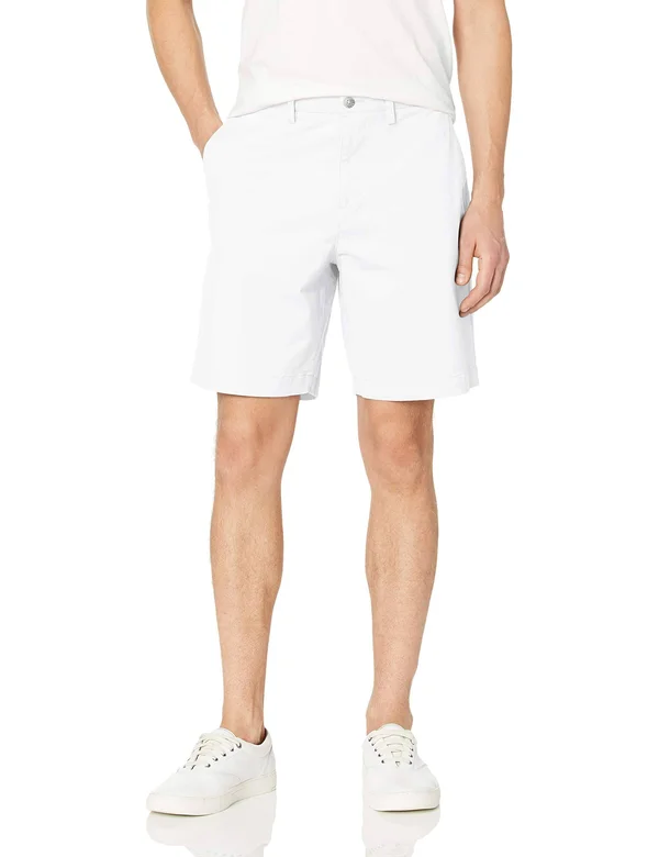 Lacoste Men's Regular Fit Cotton Gabardine Bermuda Shorts - White, 30