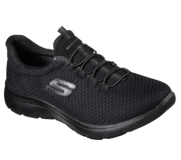 Skechers Women's Summits Sneaker - Black, Black/Pink