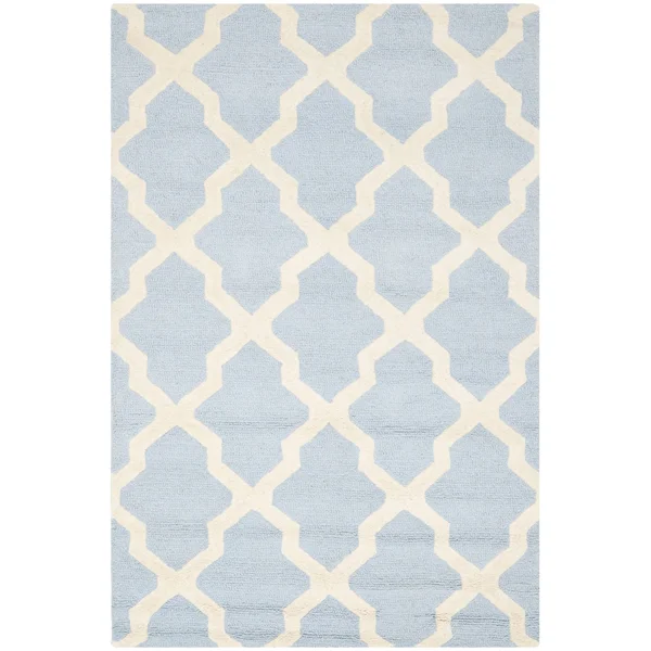 Safavieh CAM121A Cambridge Area Rug - Light Blue, Ivory: 6-ft Round
