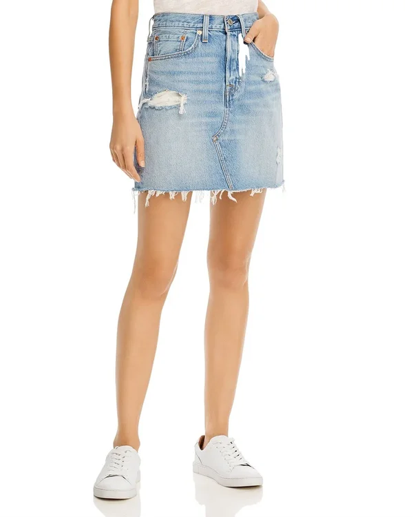 Levi&s Ripped Denim Skirt - 25, Gateway