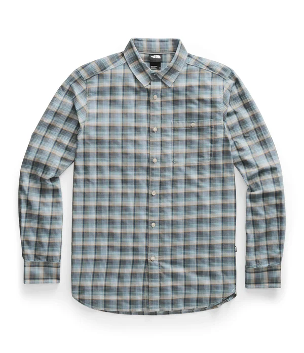 The North Face Hayden Pass 2.0 Long-Sleeve Shirt - Men's Shady Blue Jeffrey Plaid, S