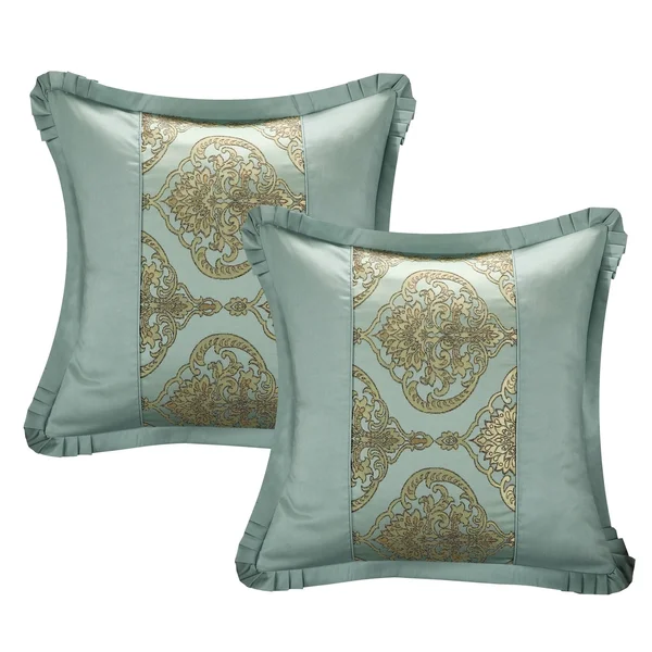 Chic Home Giovani 9-Piece Jacquard Comforter Set - Size: Queen, Gold