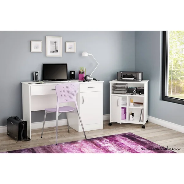 South Shore Axess - Storage unit - mobile - 3 shelves - particle board - pure black