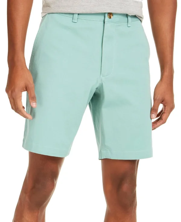 Club Room Men's Regular-Fit 9x22 4-Way Stretch Shorts, Created for Macy&s - Mint Blue